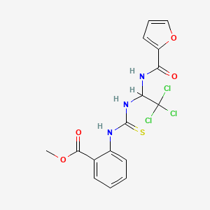 Methyl 2-[[2,2,2-trichloro-1-(furan-2-carbonylamino)ethyl]carbamothioylamino]benzoate