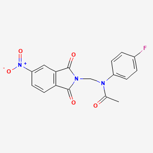 N-(4-fluorophenyl)-N-[(5-nitro-1,3-dioxoisoindol-2-yl)methyl]acetamide