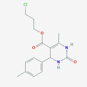 molecular formula C16H19ClN2O3 B11706511 3-Chloropropyl 6-methyl-4-(4-methylphenyl)-2-oxo-1,2,3,4-tetrahydropyrimidine-5-carboxylate 