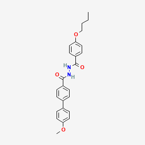 molecular formula C25H26N2O4 B11706523 N'-[(4-butoxyphenyl)carbonyl]-4'-methoxybiphenyl-4-carbohydrazide 