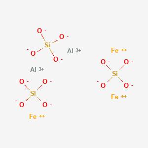 molecular formula Al2Fe3O12Si3 B1170654 Almandine (Al2Fe3(SiO4)3) CAS No. 1302-62-1