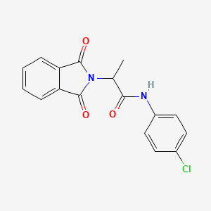 molecular formula C17H13ClN2O3 B11706540 N-(4-Chloro-phenyl)-2-(1,3-dioxo-1,3-dihydro-isoindol-2-yl)-propionamide 