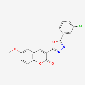 3-[5-(3-chlorophenyl)-1,3,4-oxadiazol-2-yl]-6-methoxy-2H-chromen-2-one