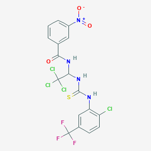 3-nitro-N-[2,2,2-trichloro-1-({[2-chloro-5-(trifluoromethyl)phenyl]carbamothioyl}amino)ethyl]benzamide