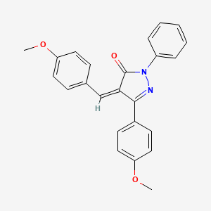 (4Z)-4-(4-methoxybenzylidene)-5-(4-methoxyphenyl)-2-phenyl-2,4-dihydro-3H-pyrazol-3-one