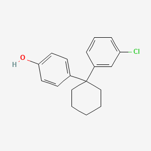 molecular formula C18H19ClO B11706588 4-[1-(3-Chlorophenyl)cyclohexyl]phenol CAS No. 41768-92-7