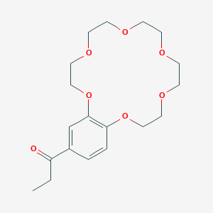 1-(2,3,5,6,8,9,11,12,14,15-Decahydro-1,4,7,10,13,16-benzohexaoxacyclooctadecin-18-yl)propan-1-one