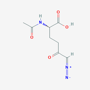 (2S,6E)-2-acetamido-6-diazo-5-oxohexanoic acid