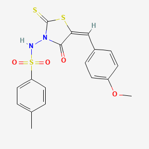 N-[(5E)-5-(4-methoxybenzylidene)-4-oxo-2-thioxo-1,3-thiazolidin-3-yl]-4-methylbenzenesulfonamide