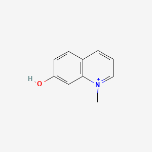 molecular formula C10H10NO+ B11706646 Quinolinium, 7-hydroxy-1-methyl- CAS No. 14289-48-6