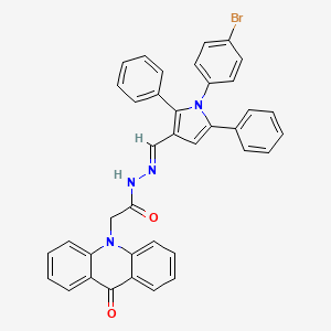 N'-{(E)-[1-(4-bromophenyl)-2,5-diphenyl-1H-pyrrol-3-yl]methylidene}-2-(9-oxoacridin-10(9H)-yl)acetohydrazide