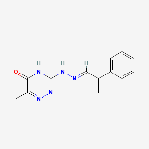 molecular formula C13H15N5O B11706717 6-methyl-3-[(2E)-2-(2-phenylpropylidene)hydrazinyl]-1,2,4-triazin-5-ol 