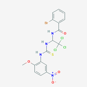 2-bromo-N-[2,2,2-trichloro-1-({[(2-methoxy-5-nitrophenyl)amino]carbonothioyl}amino)ethyl]benzamide