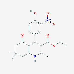 Ethyl 4-(4-hydroxy-3-nitrophenyl)-2,7,7-trimethyl-5-oxo-1,4,5,6,7,8-hexahydroquinoline-3-carboxylate