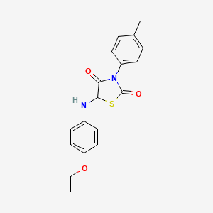 molecular formula C18H18N2O3S B11706793 5-[(4-Ethoxyphenyl)amino]-3-(4-methylphenyl)-1,3-thiazolidine-2,4-dione 