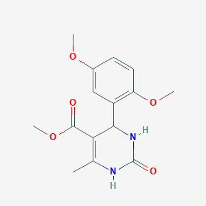 molecular formula C15H18N2O5 B11706797 Methyl 4-(2,5-dimethoxyphenyl)-6-methyl-2-oxo-1,2,3,4-tetrahydropyrimidine-5-carboxylate 