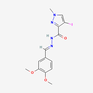 N'-[(E)-(3,4-dimethoxyphenyl)methylidene]-4-iodo-1-methyl-1H-pyrazole-3-carbohydrazide