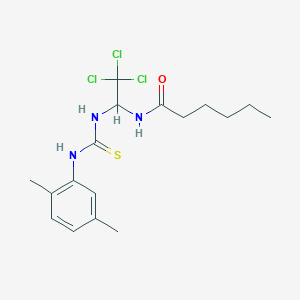 N-(2,2,2-Trichloro-1-{[(2,5-dimethylphenyl)carbamothioyl]amino}ethyl)hexanamide