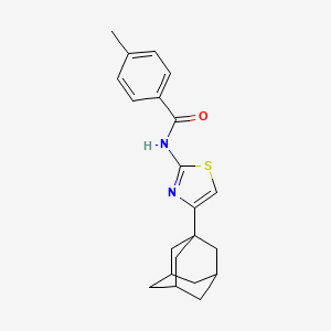 molecular formula C21H24N2OS B11706821 N-[4-(Adamantan-1-YL)-1,3-thiazol-2-YL]-4-methylbenzamide 