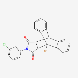 1-Bromo-17-(3-chlorophenyl)-17-azapentacyclo[6.6.5.0~2,7~.0~9,14~.0~15,19~]nonadeca-2,4,6,9,11,13-hexaene-16,18-dione (non-preferred name)