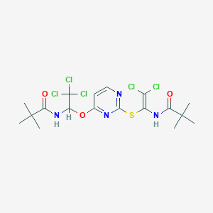 N-{2,2-dichloro-1-[(4-{2,2,2-trichloro-1-[(2,2-dimethylpropanoyl)amino]ethoxy}-2-pyrimidinyl)thio]vinyl}-2,2-dimethylpropanamide