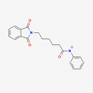 molecular formula C20H20N2O3 B11706899 6-(1,3-dioxo-1,3-dihydro-2H-isoindol-2-yl)-N-phenylhexanamide CAS No. 63330-01-8