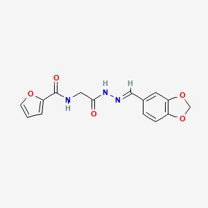 N-({N'-[(E)-(2H-1,3-Benzodioxol-5-YL)methylidene]hydrazinecarbonyl}methyl)furan-2-carboxamide