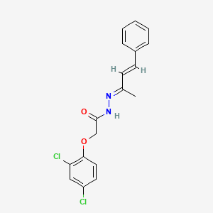 2-(2,4-dichlorophenoxy)-N'-[(2E,3E)-4-phenylbut-3-en-2-ylidene]acetohydrazide