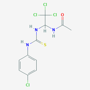 molecular formula C11H11Cl4N3OS B11706938 N-(2,2,2-trichloro-1-{[(4-chlorophenyl)carbamothioyl]amino}ethyl)acetamide 