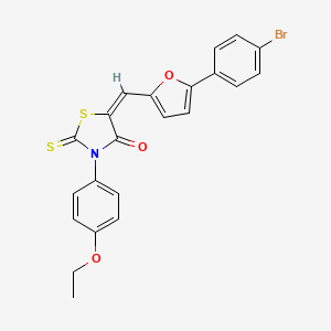 (5E)-5-{[5-(4-Bromophenyl)furan-2-YL]methylidene}-3-(4-ethoxyphenyl)-2-sulfanylidene-1,3-thiazolidin-4-one