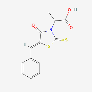 2-[(5Z)-5-benzylidene-4-oxo-2-thioxo-1,3-thiazolidin-3-yl]propanoic acid