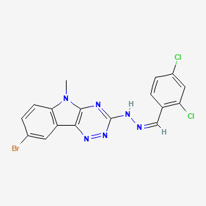 8-bromo-3-[(2Z)-2-(2,4-dichlorobenzylidene)hydrazinyl]-5-methyl-5H-[1,2,4]triazino[5,6-b]indole