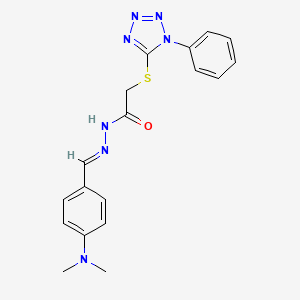 N'-{(E)-[4-(dimethylamino)phenyl]methylidene}-2-[(1-phenyl-1H-tetrazol-5-yl)sulfanyl]acetohydrazide