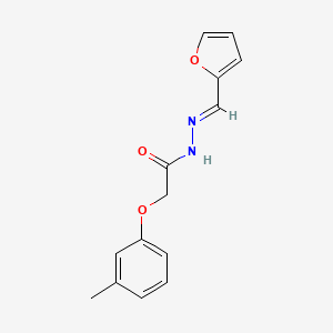 molecular formula C14H14N2O3 B11706974 N'-(Furan-2-ylmethylene)-2-(m-tolyloxy)acetohydrazide CAS No. 93758-56-6