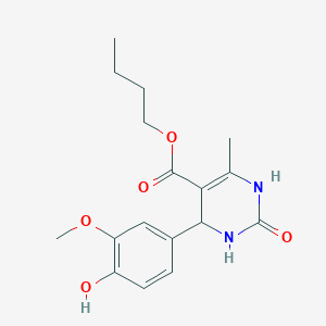 molecular formula C17H22N2O5 B11707009 Butyl 4-(4-hydroxy-3-methoxyphenyl)-6-methyl-2-oxo-1,2,3,4-tetrahydropyrimidine-5-carboxylate 