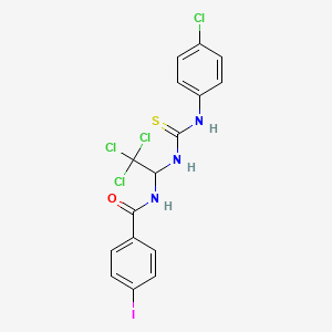 4-iodo-N-(2,2,2-trichloro-1-{[(4-chloroanilino)carbothioyl]amino}ethyl)benzamide