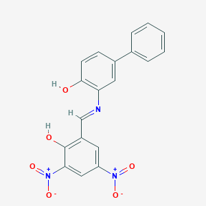 3-{[(E)-(2-hydroxy-3,5-dinitrophenyl)methylidene]amino}biphenyl-4-ol