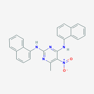 6-methyl-N,N'-di(naphthalen-1-yl)-5-nitropyrimidine-2,4-diamine