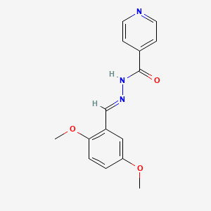 molecular formula C15H15N3O3 B11707067 N'-[(E)-(2,5-dimethoxyphenyl)methylidene]pyridine-4-carbohydrazide 