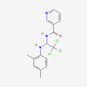 N-{2,2,2-trichloro-1-[(2,4-dimethylphenyl)amino]ethyl}pyridine-3-carboxamide