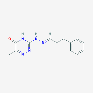 6-methyl-3-[(2E)-2-(3-phenylpropylidene)hydrazinyl]-1,2,4-triazin-5(4H)-one