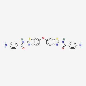 molecular formula C28H20N6O3S2 B11707136 N,N'-(oxydi-1,3-benzothiazole-6,2-diyl)bis(4-aminobenzamide) 