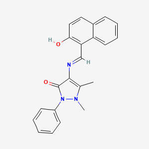 molecular formula C22H19N3O2 B11707155 4-(2-Hydroxy-1-naphthylmethyleneamino)antipyrine CAS No. 58732-04-0