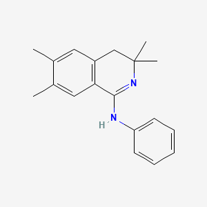 N-[(1Z)-3,3,6,7-tetramethyl-3,4-dihydroisoquinolin-1(2H)-ylidene]aniline