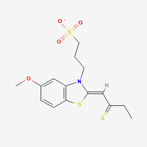 3-[(2Z)-5-methoxy-2-(2-thioxobutylidene)-1,3-benzothiazol-3(2H)-yl]propane-1-sulfonate