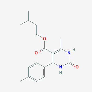 molecular formula C18H24N2O3 B11707202 3-Methylbutyl 6-methyl-4-(4-methylphenyl)-2-oxo-1,2,3,4-tetrahydropyrimidine-5-carboxylate 