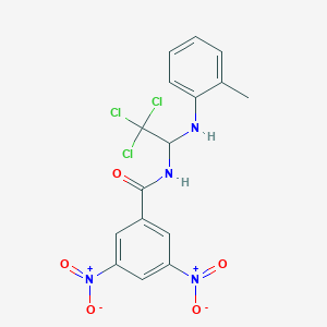 3,5-dinitro-N-{2,2,2-trichloro-1-[(2-methylphenyl)amino]ethyl}benzamide