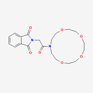 molecular formula C20H26N2O7 B11707244 2-[2-oxo-2-(1,4,7,10-tetraoxa-13-azacyclopentadecan-13-yl)ethyl]-1H-isoindole-1,3(2H)-dione 