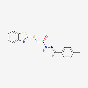 2-(1,3-benzothiazol-2-ylsulfanyl)-N'-[(E)-(4-methylphenyl)methylidene]acetohydrazide