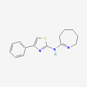 Thiazole, 2-(2-perhydroazepinylidenamino)-4-phenyl-